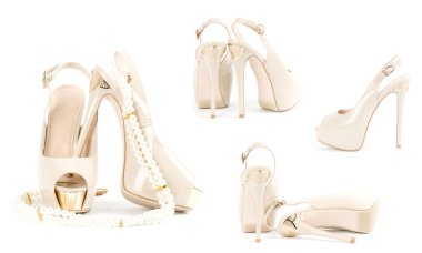 The beautiful wedding shoe clipart