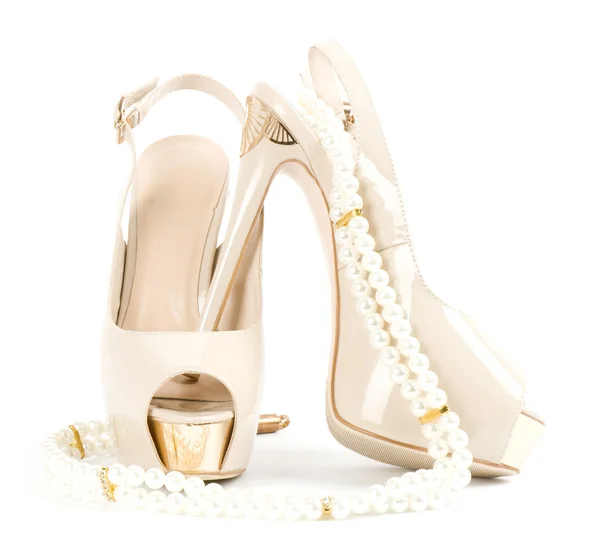 Vackra bröllop skon — Stockfoto