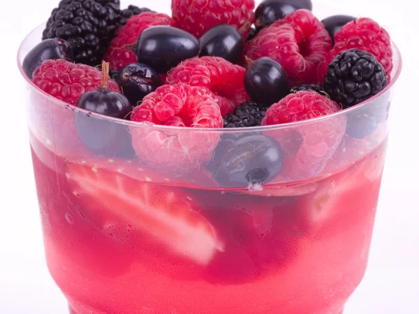 美味多彩果冻的水果，浆果 — 图库照片