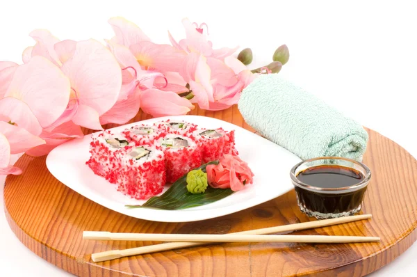 Nourriture japonaise traditionnelle Sushi — Photo