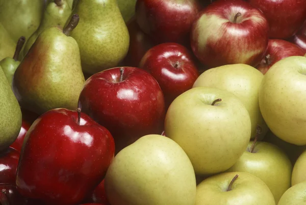 Разнообразие яблок и груш Бартлета — стоковое фото