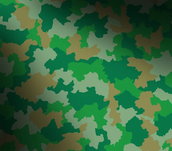 Padrão de camuflagem verde iluminado diagonalmente — Fotografia de Stock