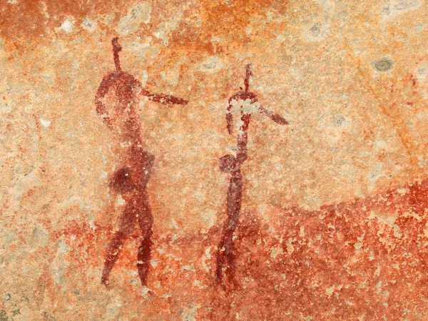 Bushmän vaggar målning — Stockfoto