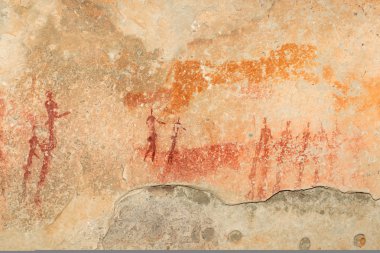 Bushmen rock painting clipart