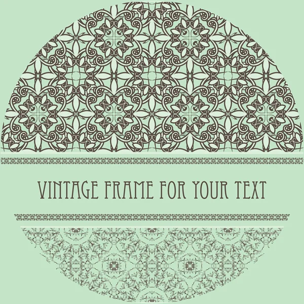 Vector vintage pattern with frame for your text — Stock Vector