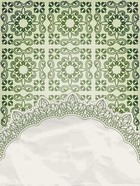Serviette vectorielle lecy sur fond floral — Image vectorielle