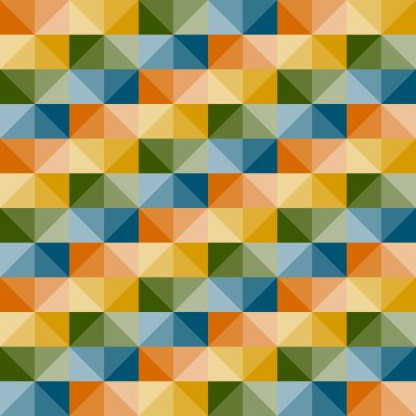 vector seamless geometric pattern with 3d illusion clipart