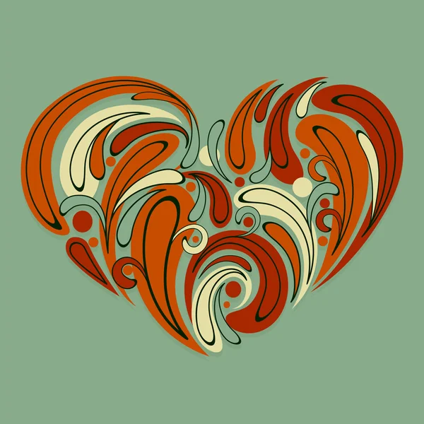 Векторное стилизованное сердце — стоковый вектор
