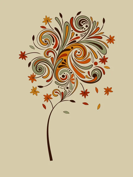 Vector Autumn Tree — Stock Vector