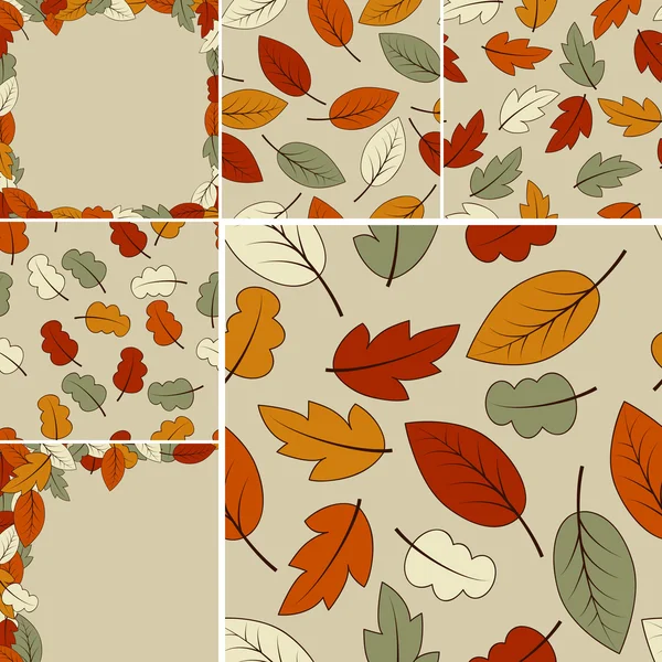 Ensemble vectoriel d'automne — Image vectorielle
