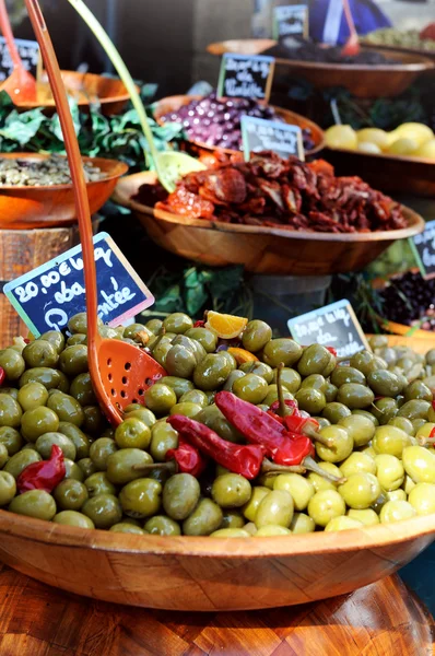 stock image Olives for sale at a market