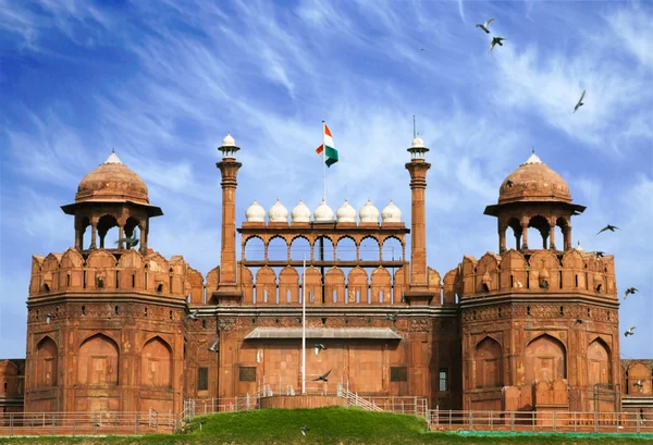 Rode fort in oude delhi, india — Stockfoto