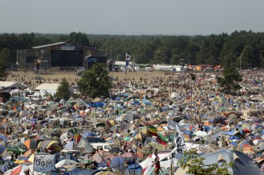 kostrzyn, Polonya - Ağustos 02: przystane woodstock Festivali.