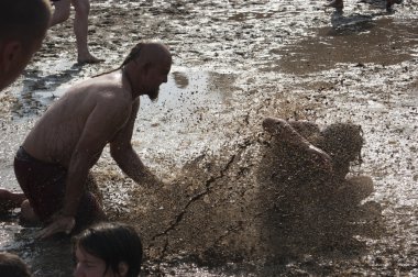 kostrzyn, Polonya - Ağustos 02: przystane woodstock Festivali.