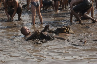 kostrzyn, Polonya - Ağustos 02: przystane woodstock Festivali.