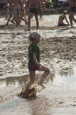 kostrzyn, Polonya - 31 Temmuz: przystane woodstock Festivali.