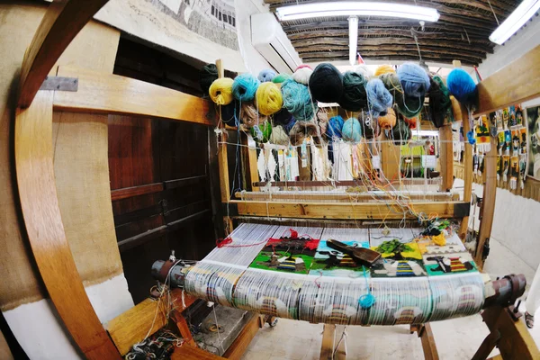 Traditionele Arabische deken productie — Stockfoto