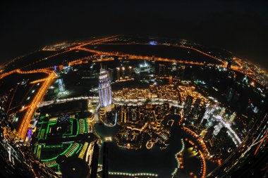 aşağı gece şehri dubai şehir panoraması