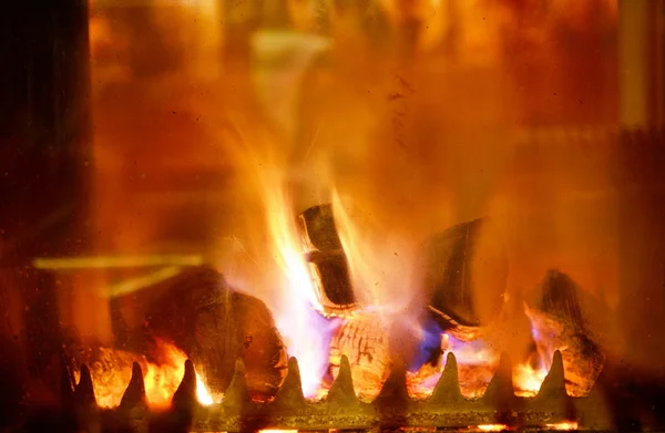 暖炉の炎の背景 — ストック写真