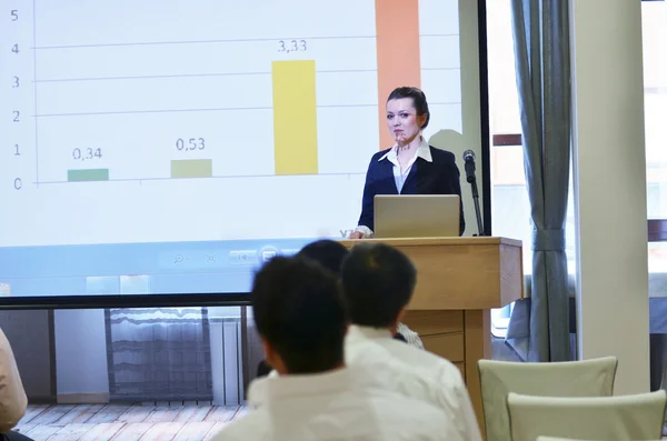 Business woman giving presentation — Stock Photo, Image