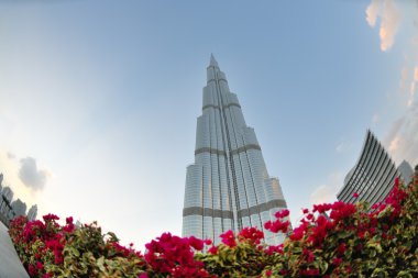 Dubai burj khalifa skyscraper clipart
