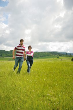 romantik aşk birlikte genç bir çift açık