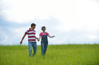 romantik aşk birlikte genç bir çift açık