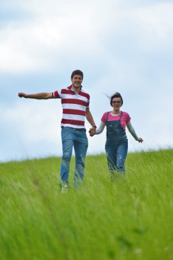 romantik aşk birlikte genç bir çift açık