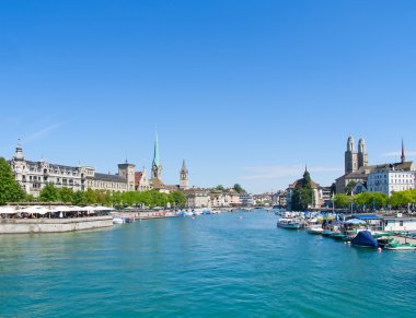 Zurich in summer clipart