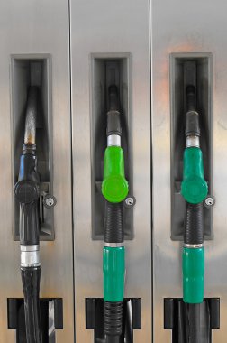 Gasoline pump nozzles clipart