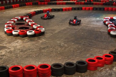 Indoor karting clipart