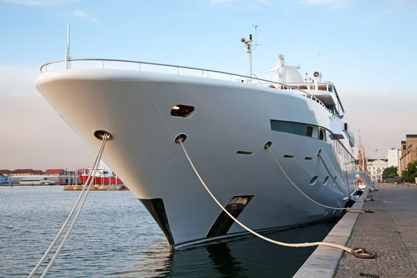 stock image A large private motor yacht
