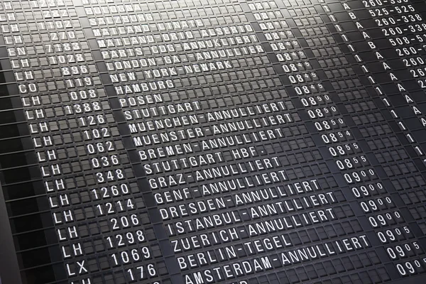 Airport timeboard — Stock Photo, Image