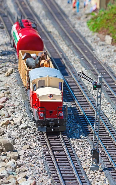 Minyatür tren modeli — Stok fotoğraf