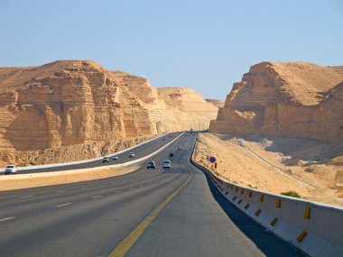 Road trough the Desert clipart