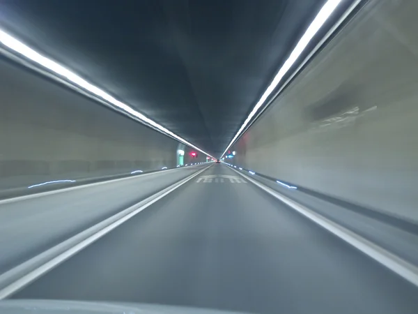 Going through Gotthard tunnel — Stockfoto