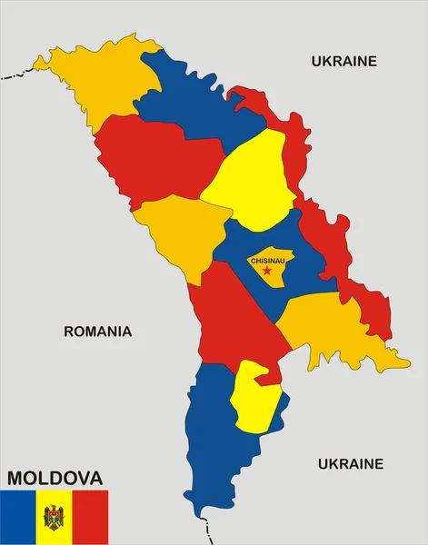 Mapa da Moldávia — Fotografia de Stock