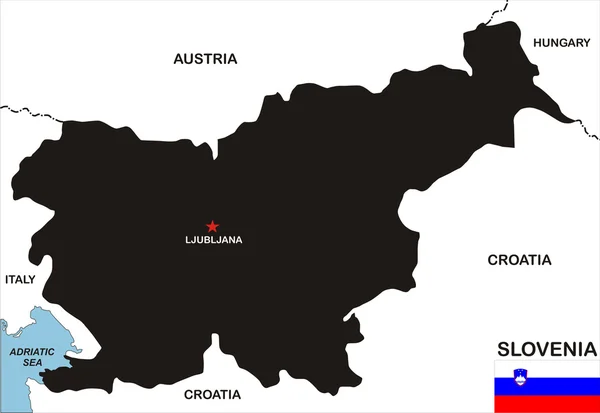 슬로베니아 지도 — 스톡 사진