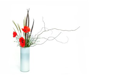 Poppy ikebana clipart