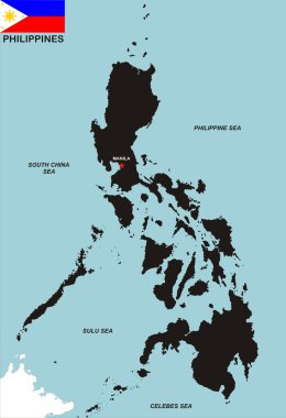 Philippines map clipart