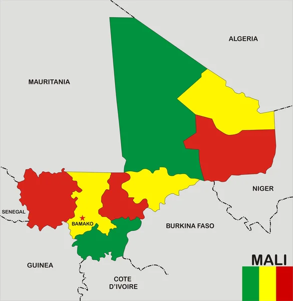 Mali Térkép — Stock Fotó