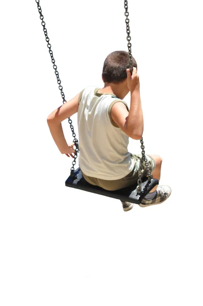 Child playing on a swing — Stock Photo, Image