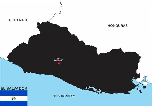 El Salvador Mapa —  Fotos de Stock