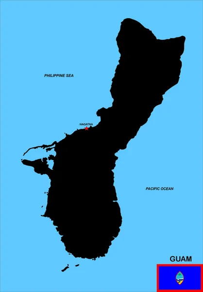 Mapa Guam — Stock fotografie