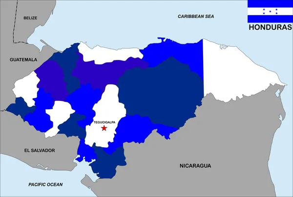 Honduras map — Stock Photo, Image