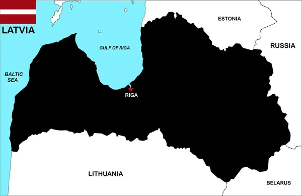 Letonia mapa — Foto de Stock