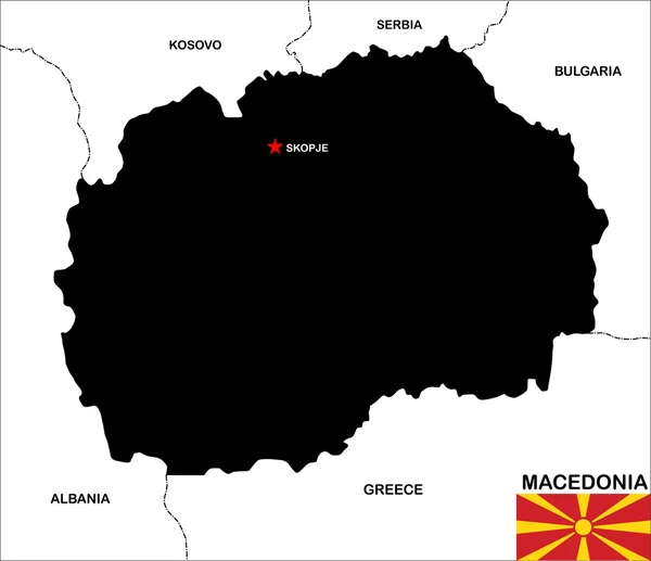 Macedonia Mapa — Foto de Stock