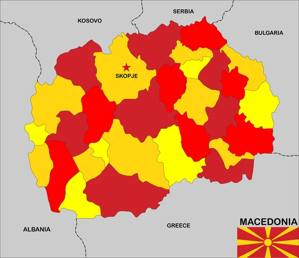 Mapa Makedonie — Stock fotografie