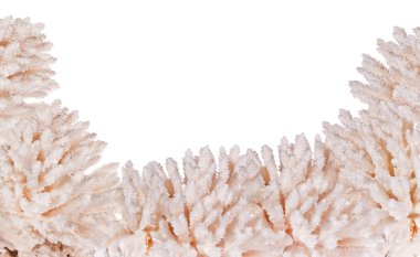 Light coral half frame isolated on white clipart