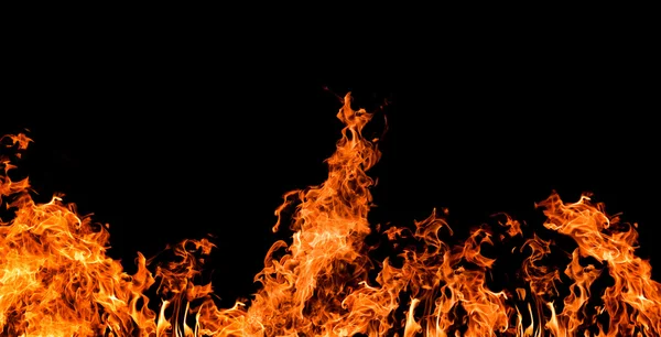 Laranja fogo isolado em preto — Fotografia de Stock